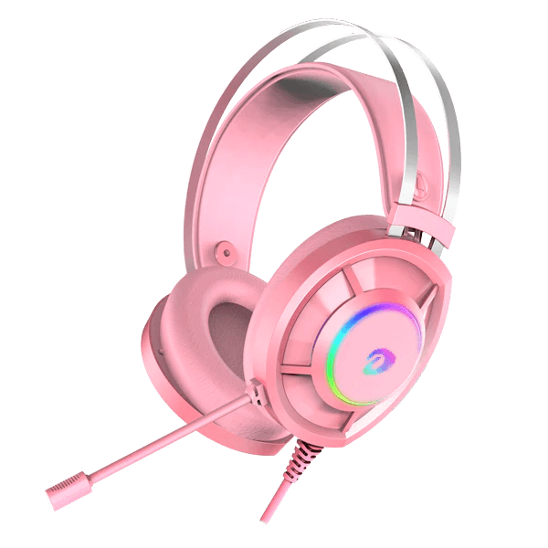 dareu gaming headset pink white