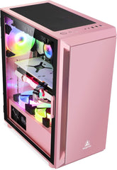 Segotep GANK 5 ATX Micro-ATX, MINI-ITX Mid Case - Pink