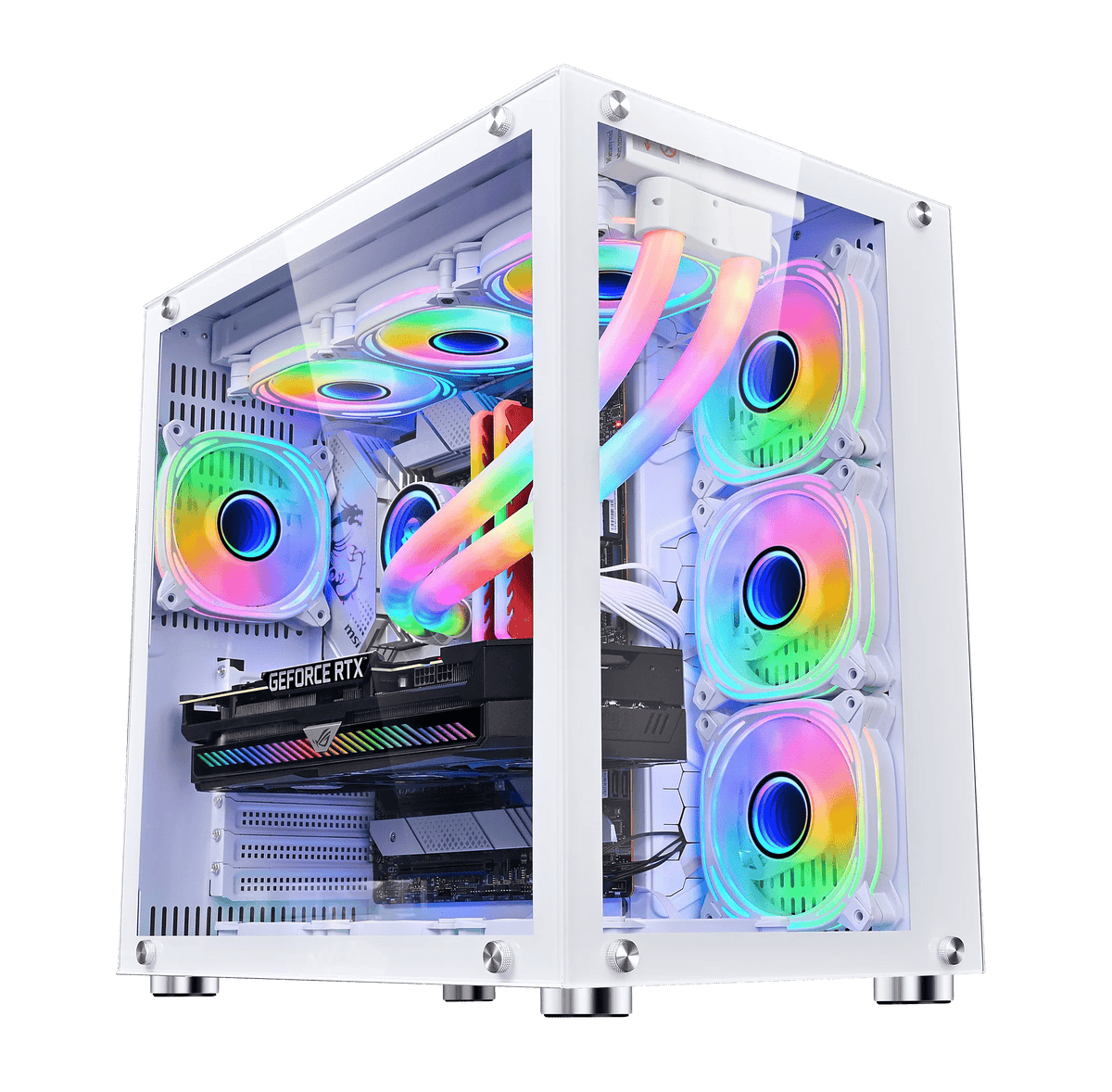 Prebuilt custom gaming pc Ryzen 7 5700X, 32GB DDR4, RTX 4070, 1TB SSD M.2, WJCoolman Robin II Case